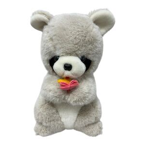 Vintage 1976 Gunn Raccoon with Flowers 11”